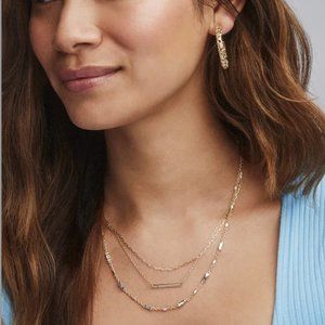 Kendra Scott Addison Triple Strand Necklace in Gold